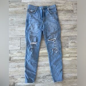 Agolde Premium Blue Distressed Women's Jeans